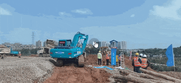 冲锋一线显继承！！！122cc太阳成智能挖掘机助力长沙方舱医院建设