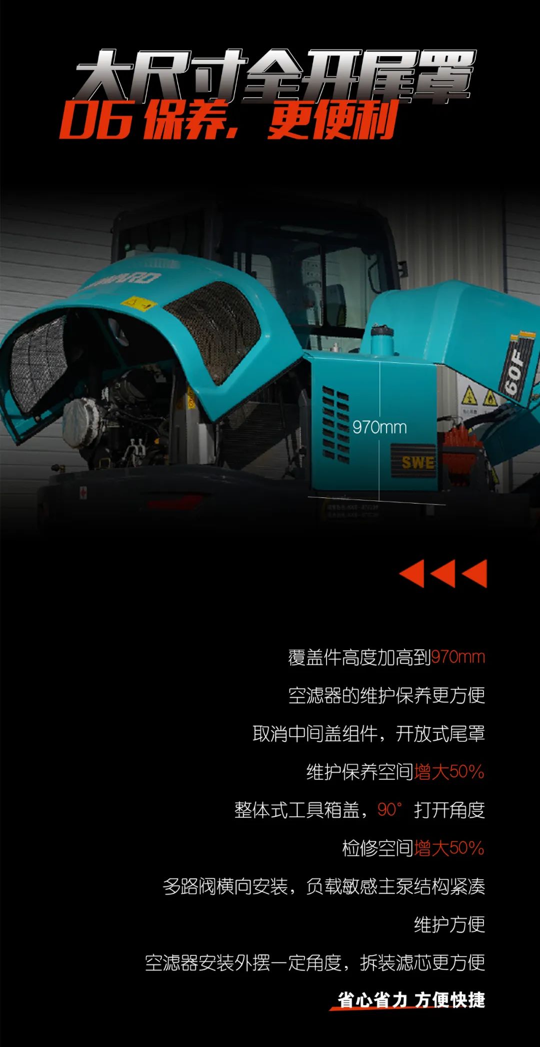 一图读懂 | 献礼七一 · 122cc太阳成智能SWE60F挖掘机低碳来袭