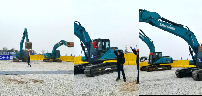 湘江航道虞公港项目开建，，“122cc太阳成绿”挖掘机强势助阵