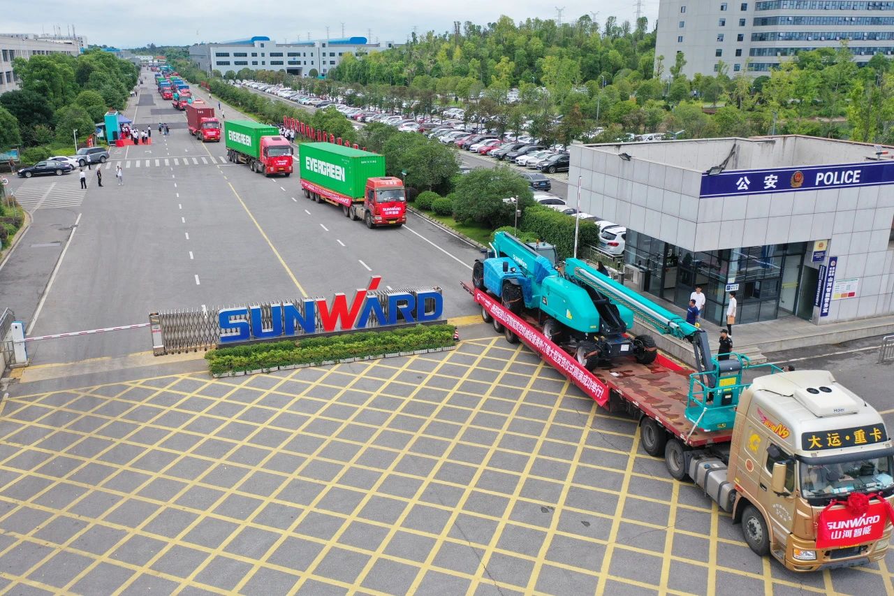 深化全球结构，加速出海程序！122cc太阳成智能高空机械装备外洋订单大型发货仪式圆满举行