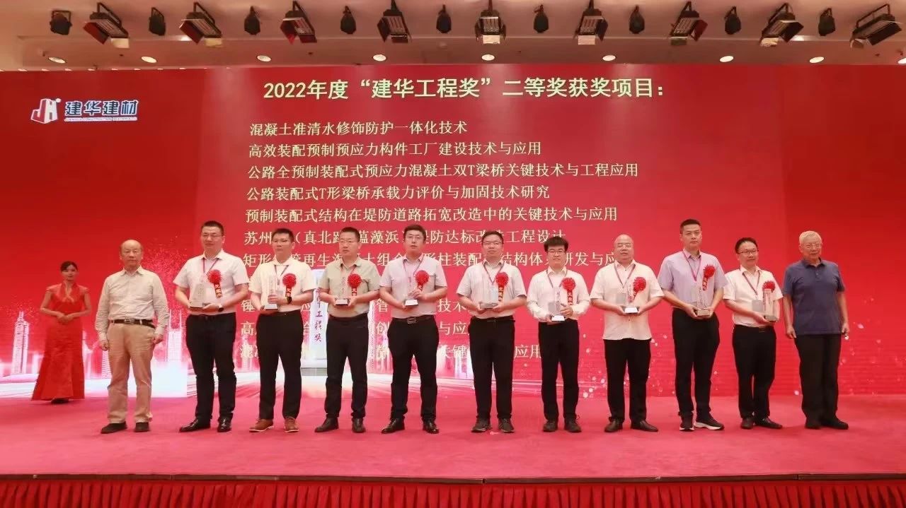 喜讯！122cc太阳成智能荣获“建华工程奖”二等奖