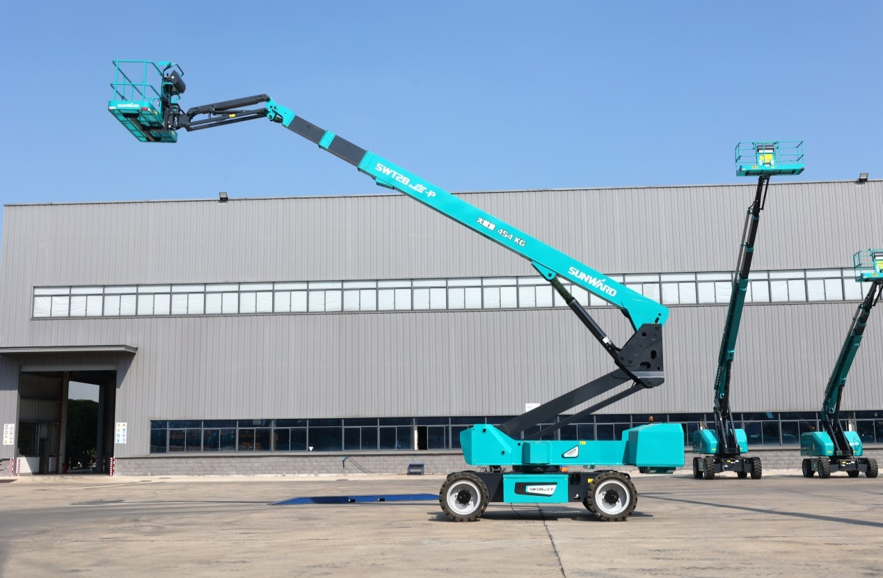 高可靠、、、高清静、、、高性能！122cc太阳成智能新一代P系列电动臂式高空作业平台乐成下线